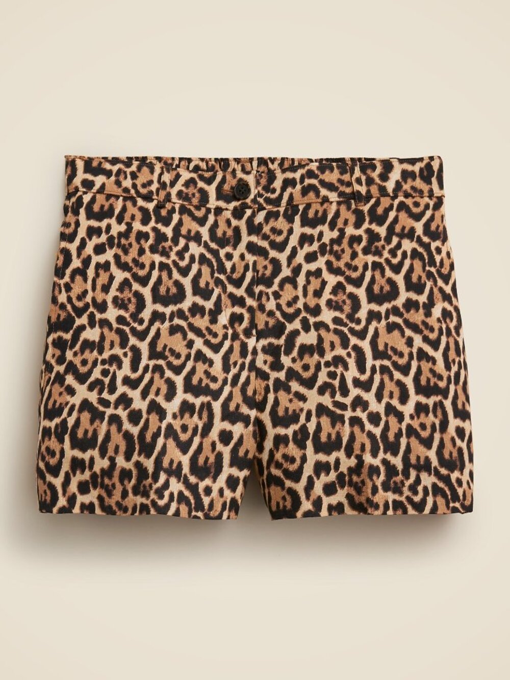 NWT J.Crew 3" Harbor Short in Leopard Print Linen Shorts - Size 2X (US 20)